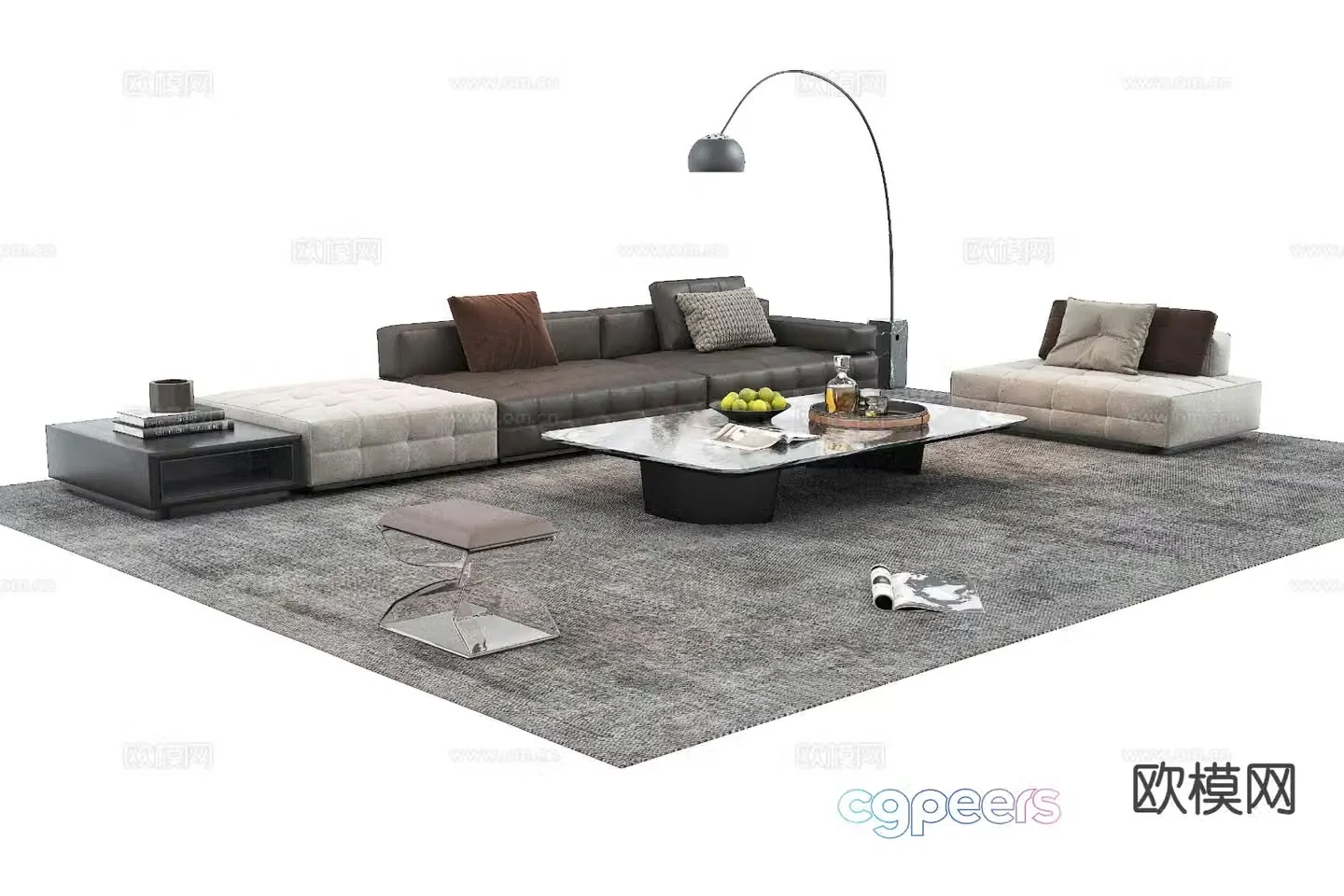 Modern modular sofa 3d model