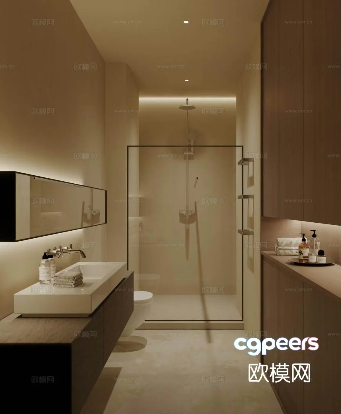 Modern bathroom bathroom 3d model