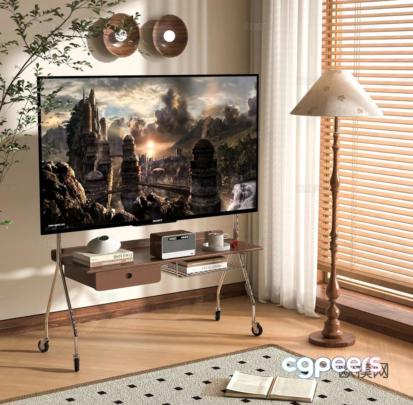 Middle style mobile TV 3D model