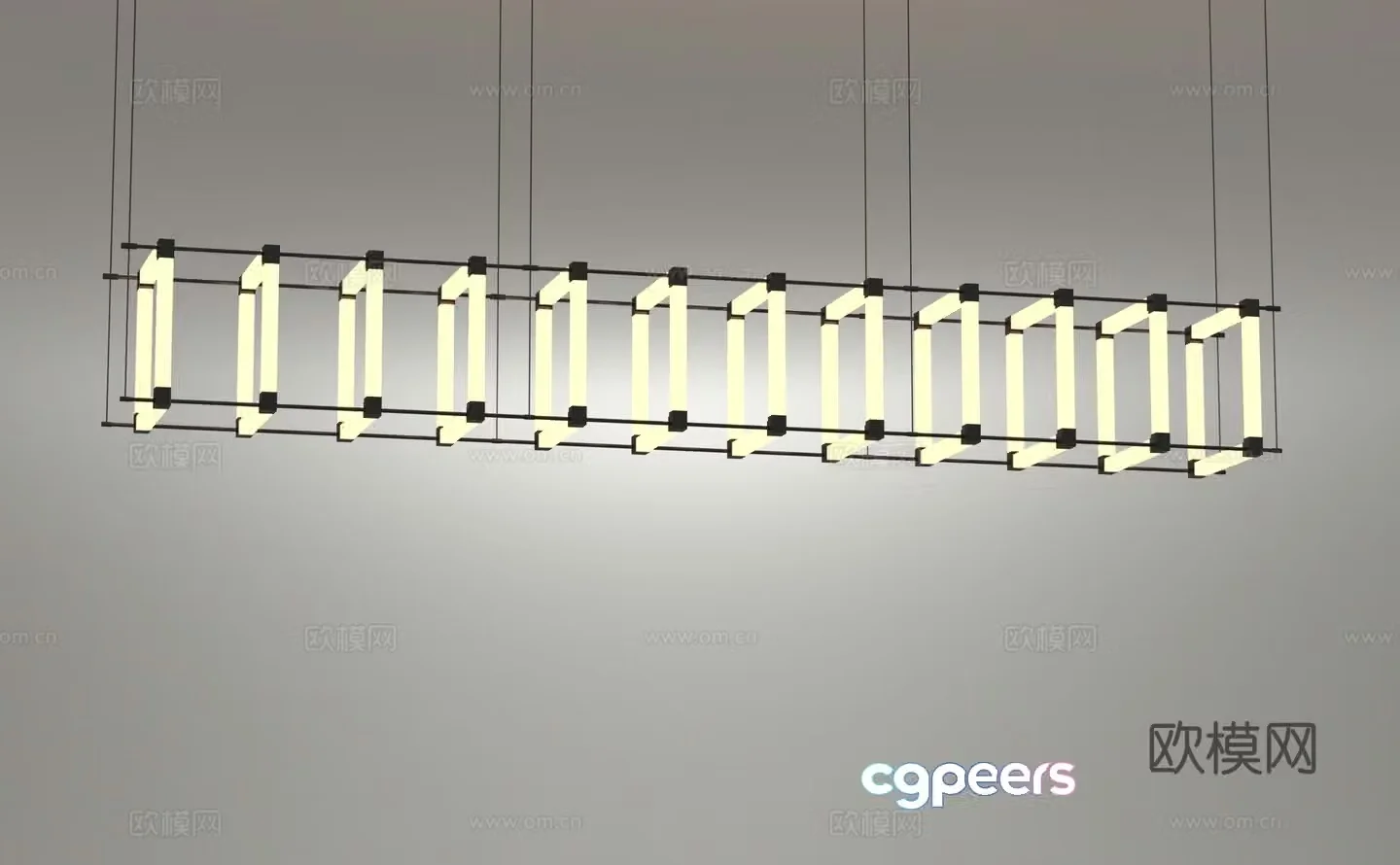 Modern chandelier 3d model