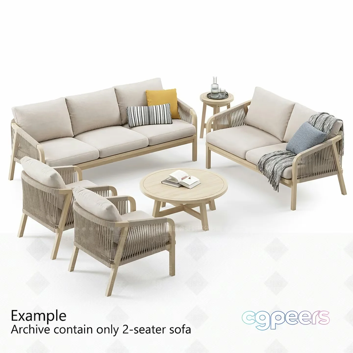Cozy Living Room 3D Model – 10007 – VRAY Render
