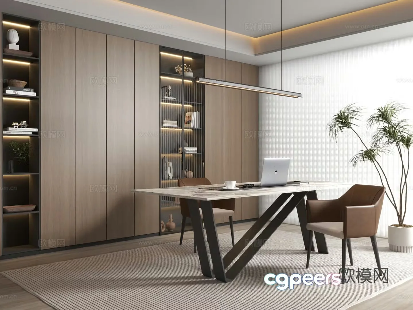 Modern study 3d model