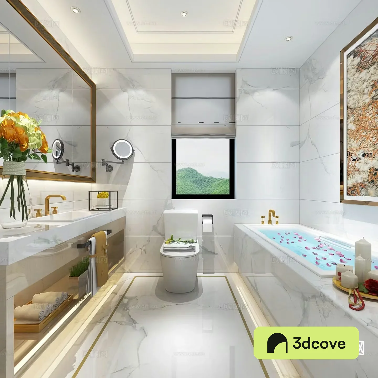 Modern bathroom toilet