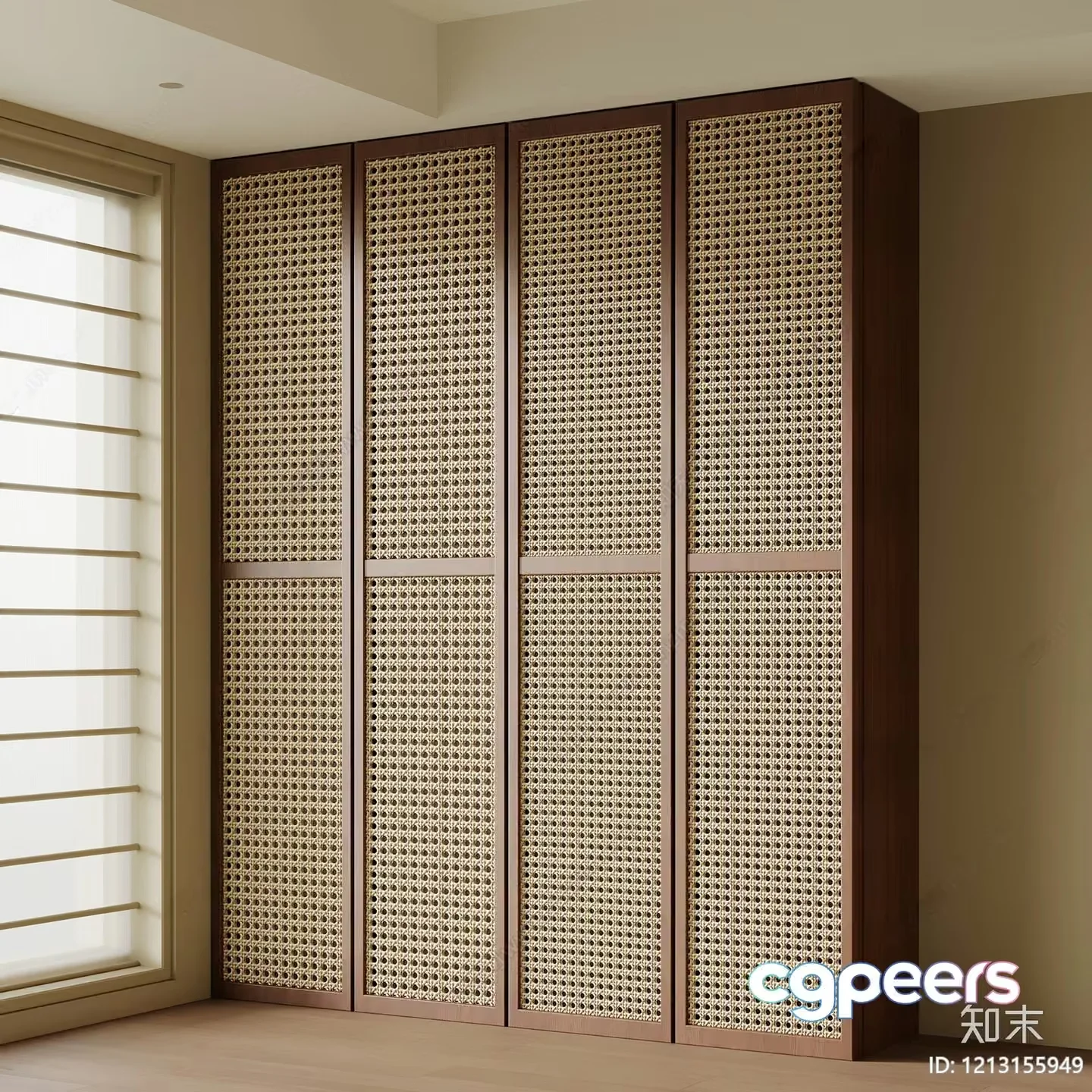 Modern Brown Cabinet 3D Model – 15243 – VRAY Render