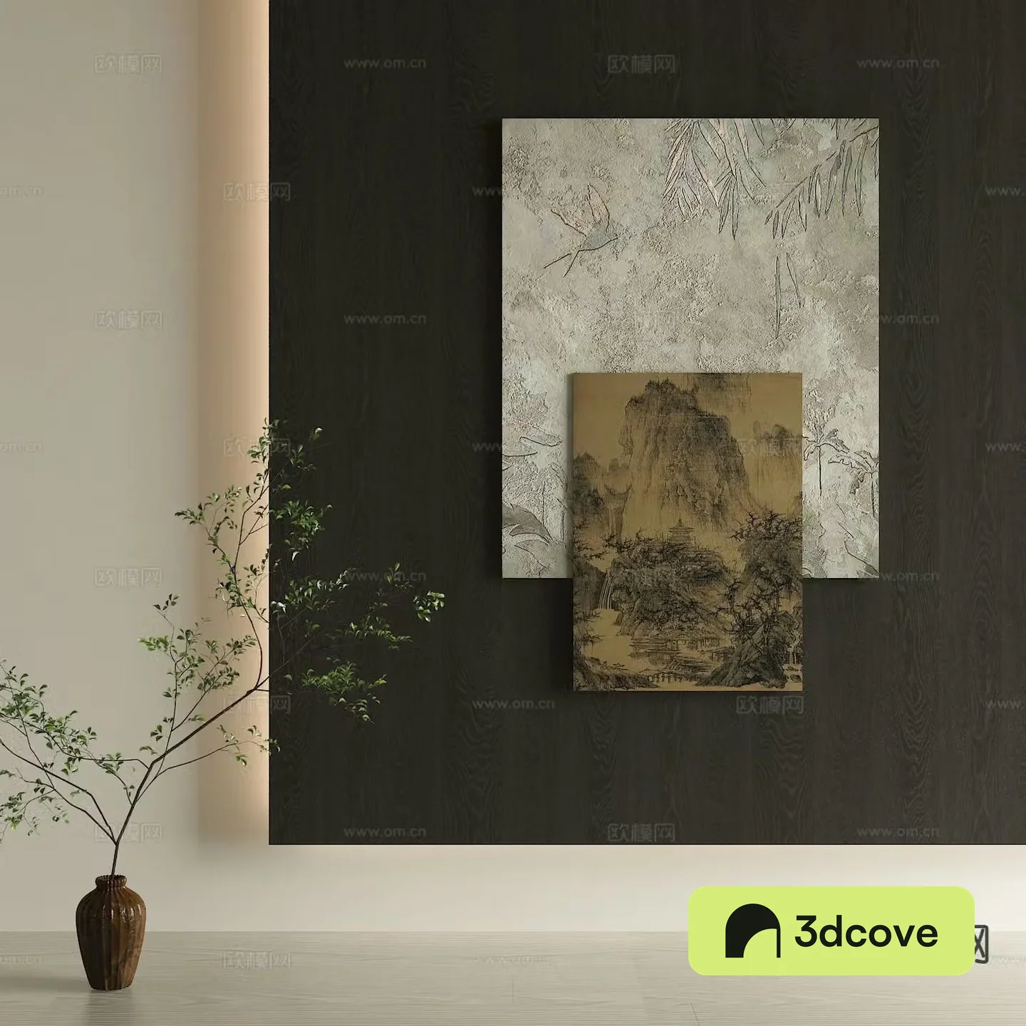New Chinese texture painting decorative painting hanging painting
