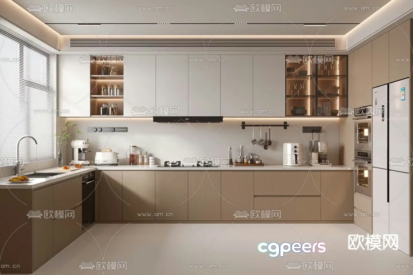 Modern kitchen 3d model