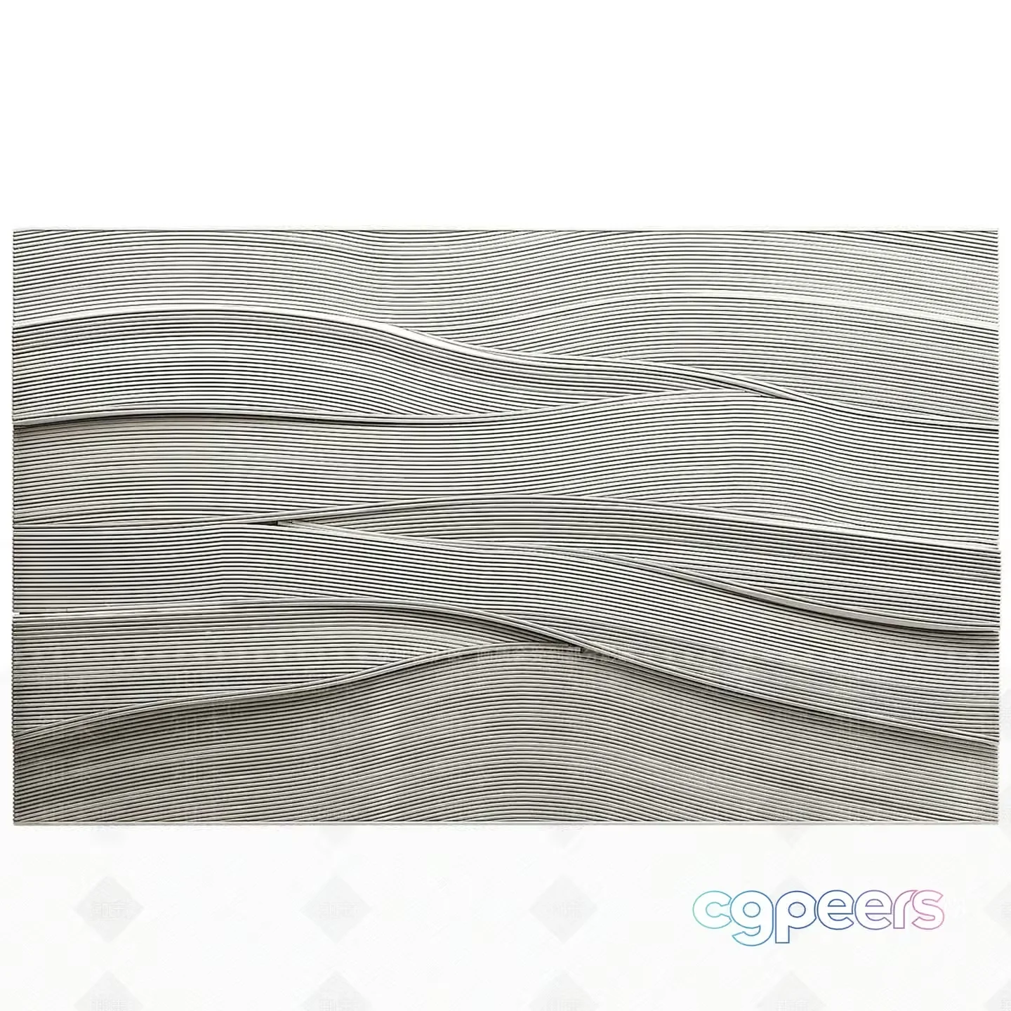 Abstract Wave Artwork 3D Model – 10884 – VRAY Render