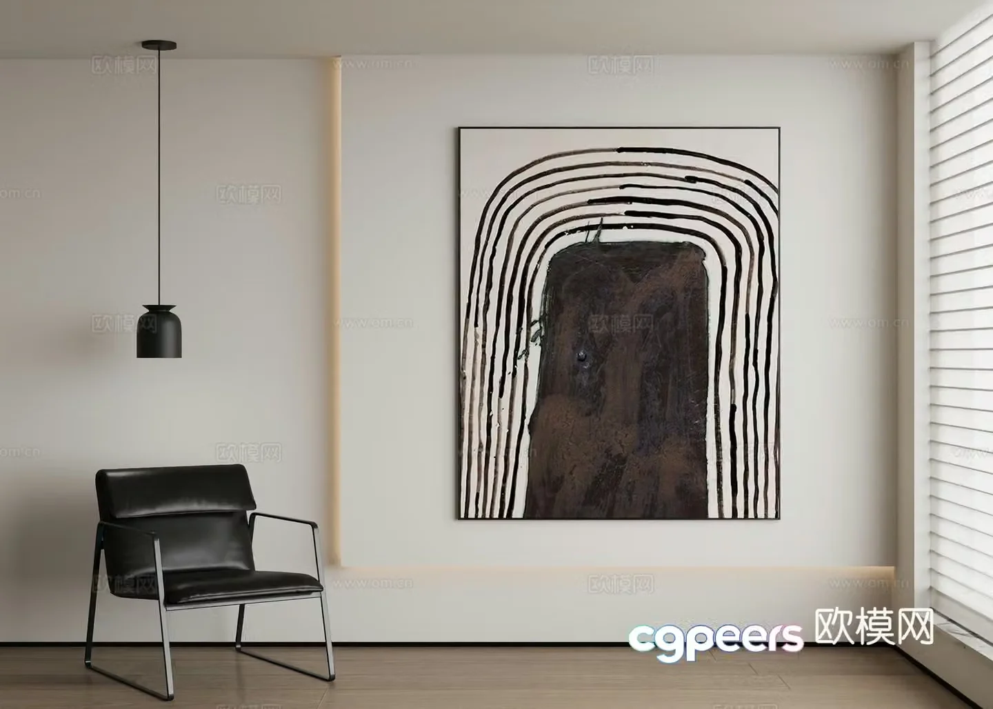 Modern decorative painting 3d model