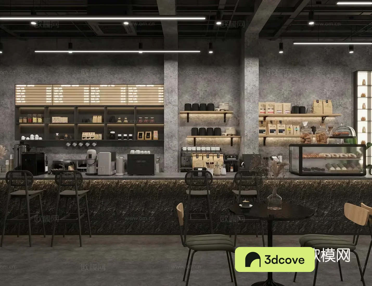 Industrial style coffee shop operation table milk tea shop workbench restaurant water bar coffee table