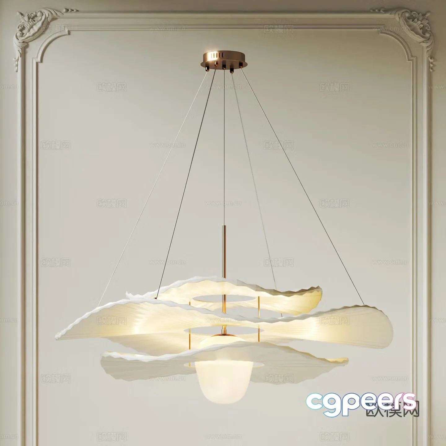 Jijifeng Chandelier Living room Chandelier Bedroom Chandelier Special-shaped Chandelier Multi-layer Chandelier 3D Model