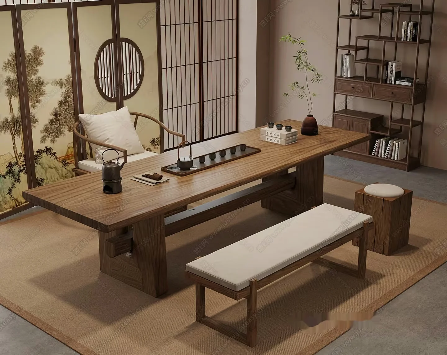 Japanese-Style Room 3D Model – 21668 – VRAY Render