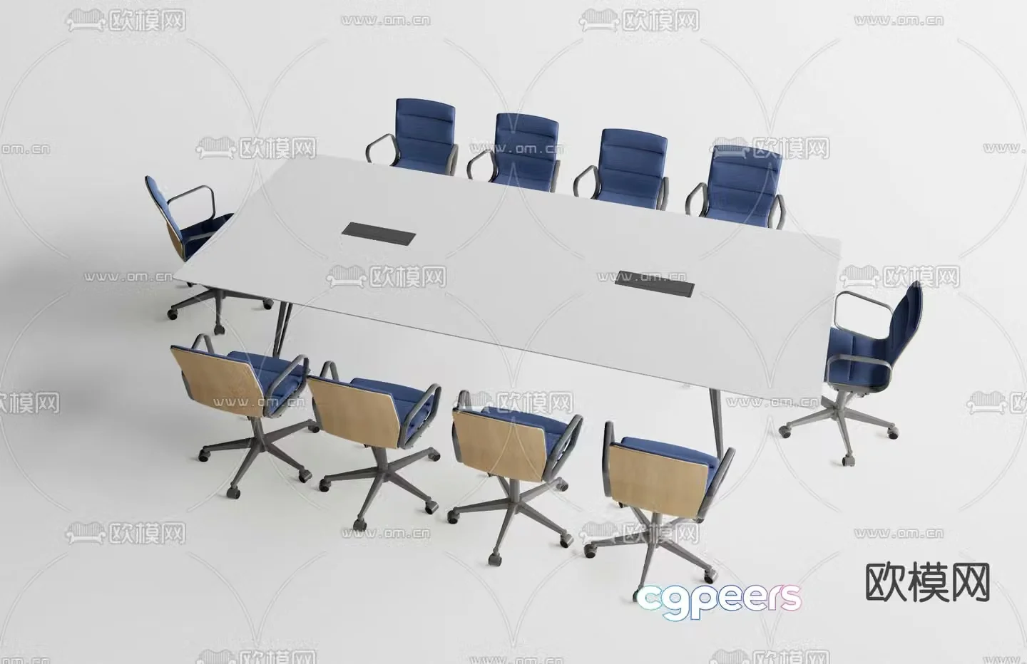 Conference tables and chairs conference table 3d model