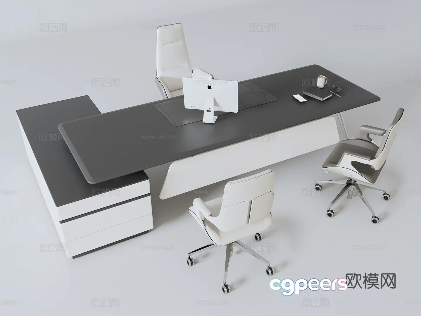 Manager desk 3d model