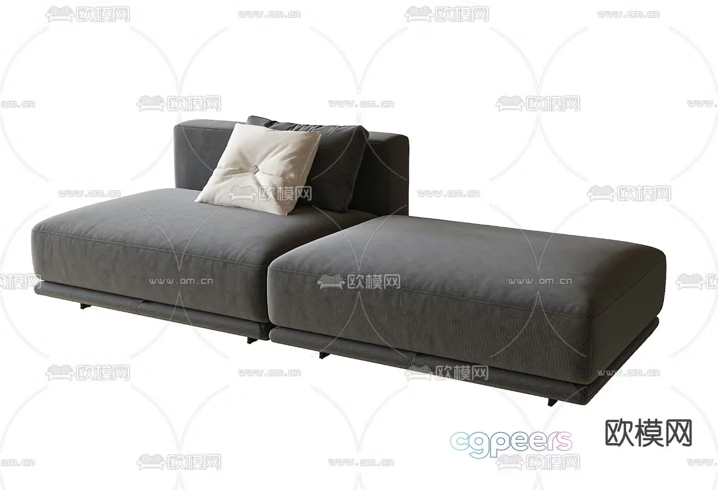 Modern beauty couch chaise longue 3d model