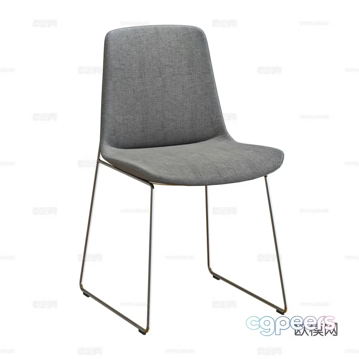 Modern chair single chair dining chair 3d model