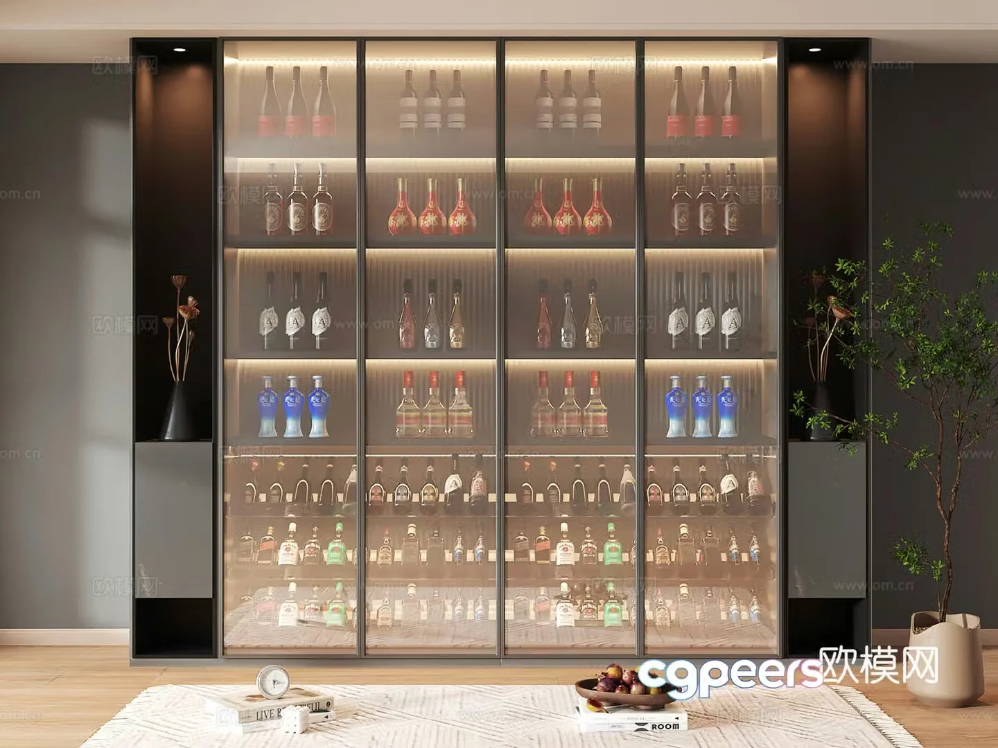 Wine cabinet design Wine cabinet red wine cabinet bar wine cabinet partition wine cabinet 3D model