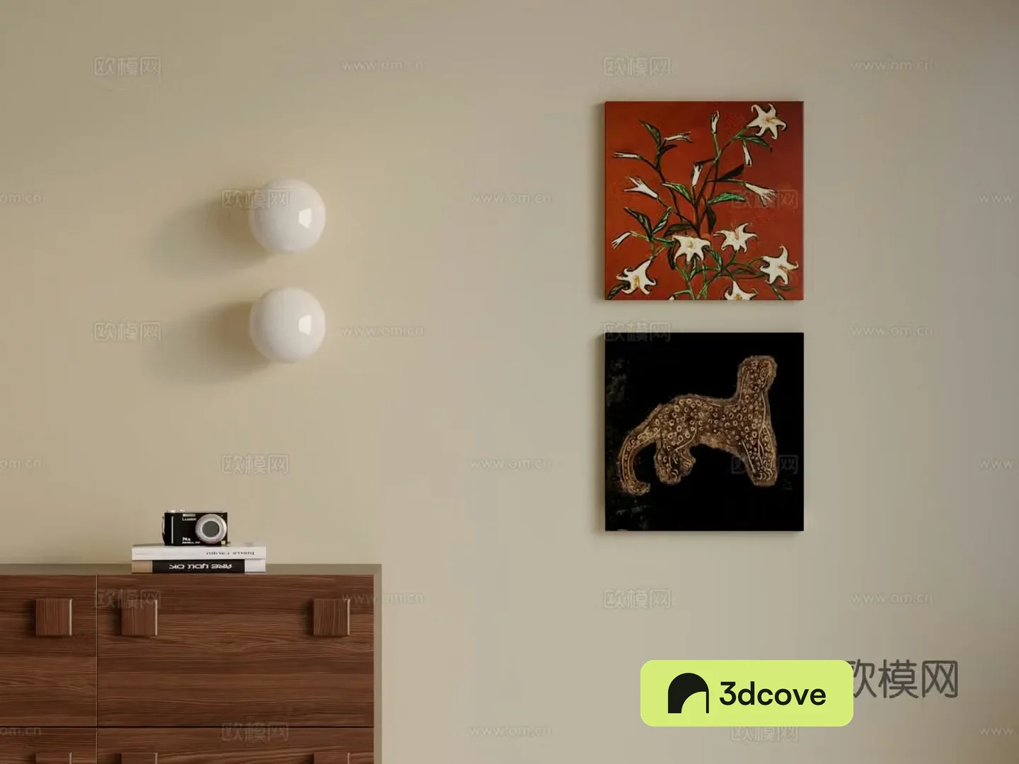 medieval style hanging painting combination
