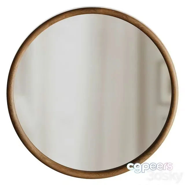 3ds Max Free – Walter Natural Wood Small Round Mirror