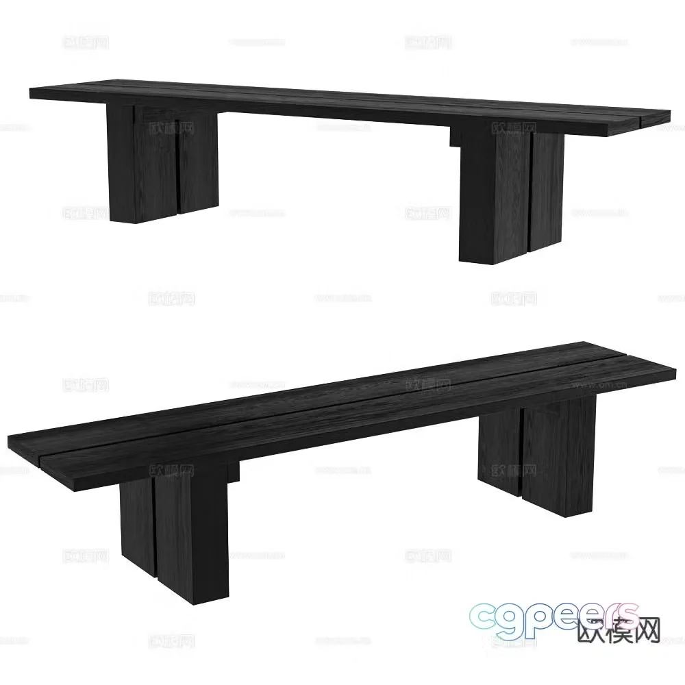 Gervasoni bench bar stool stool 3d model