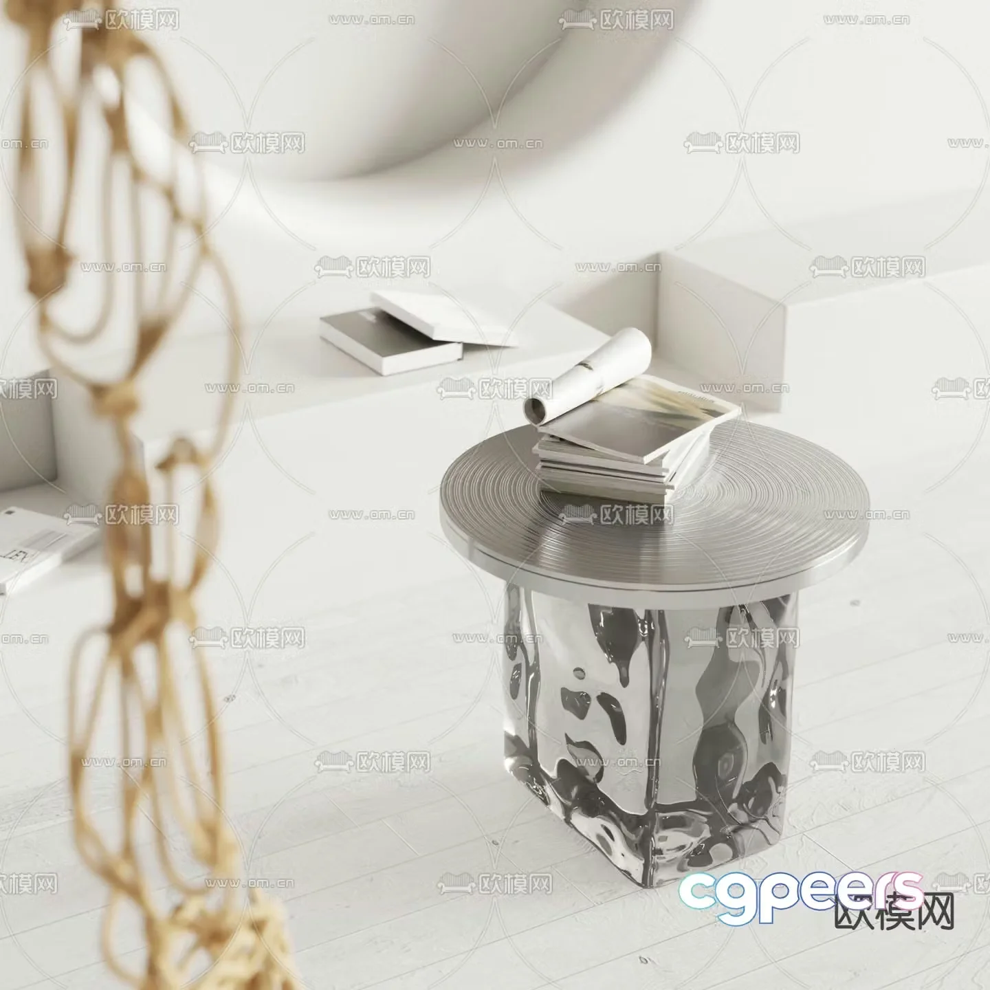 BAXTER round table side table angle table 3D model