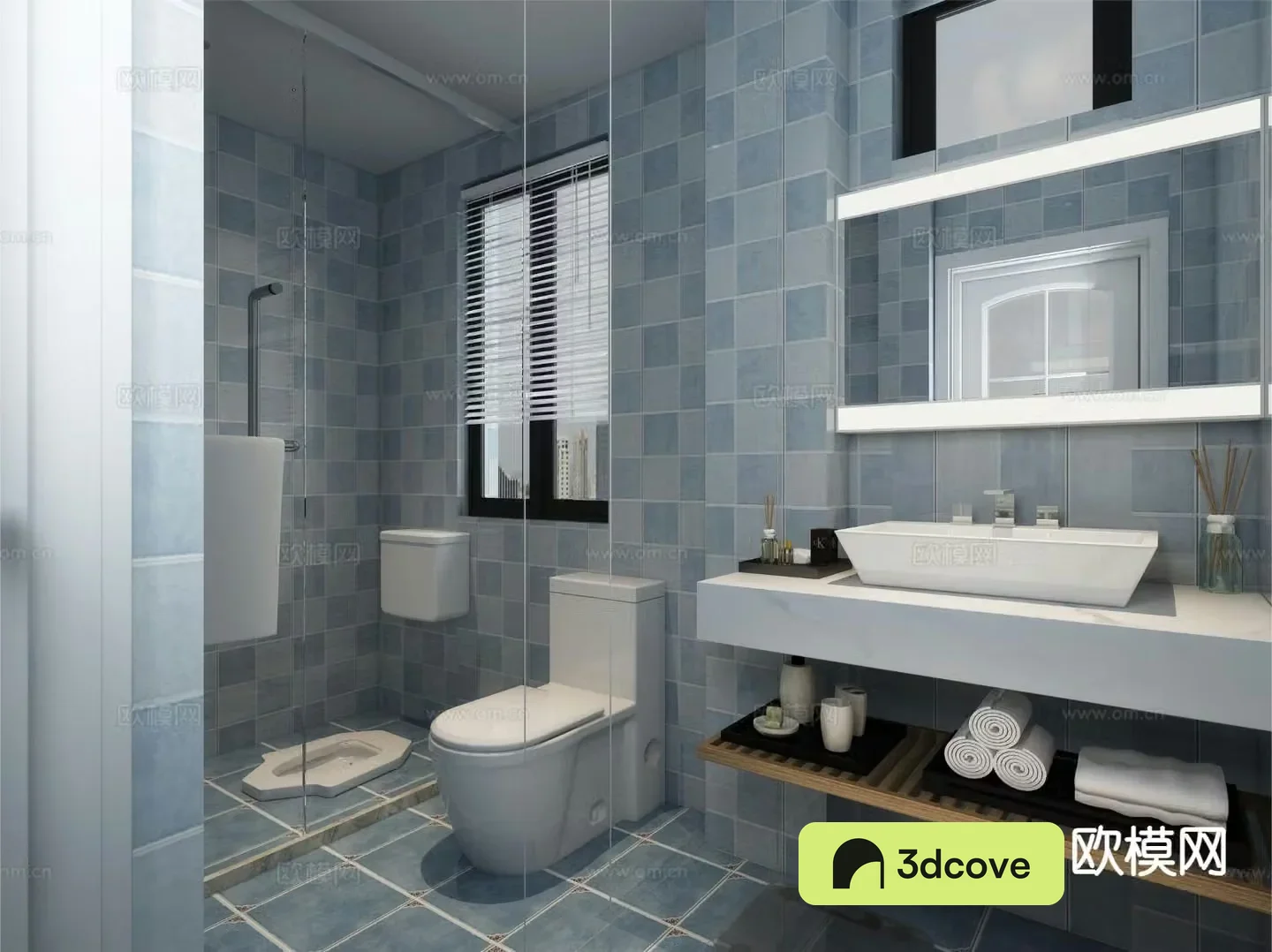 Modern bathroom toilet
