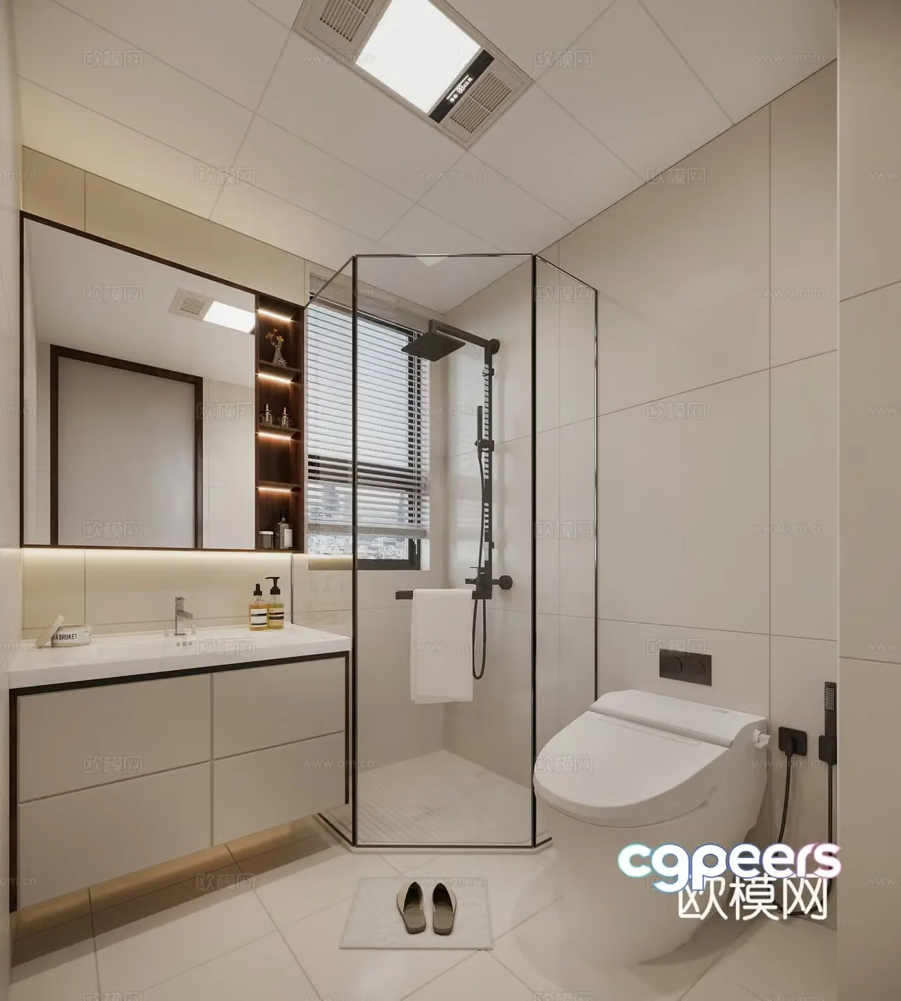 Modern bathroom bathroom 3d model