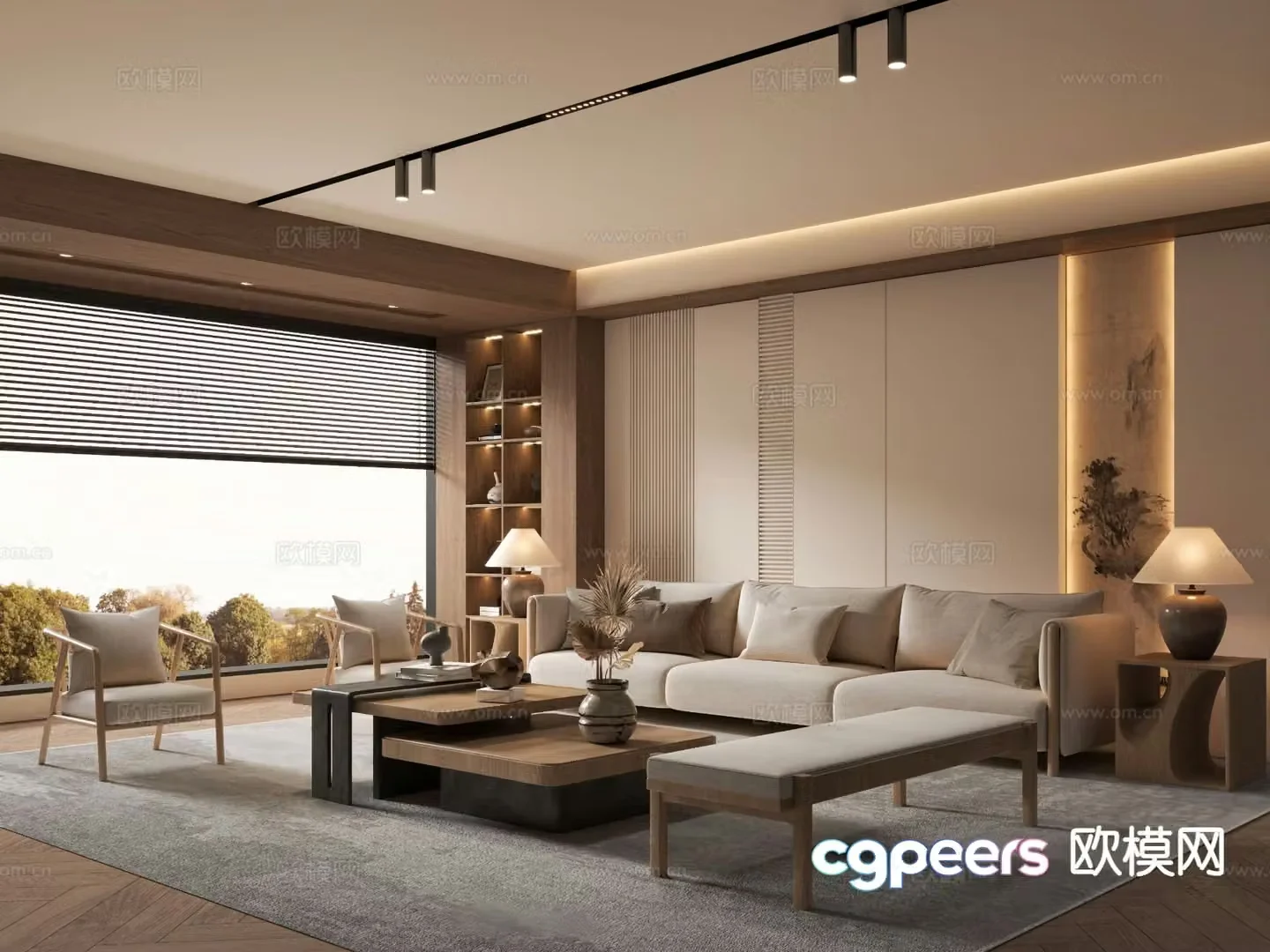New Chinese style living room 3d model