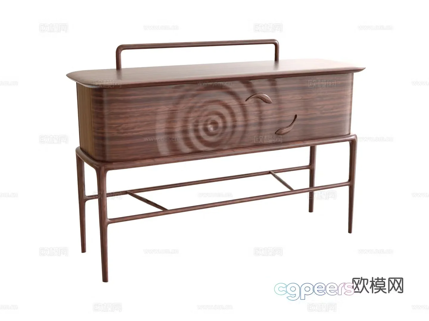New Chinese style entrance cabinet 3D model