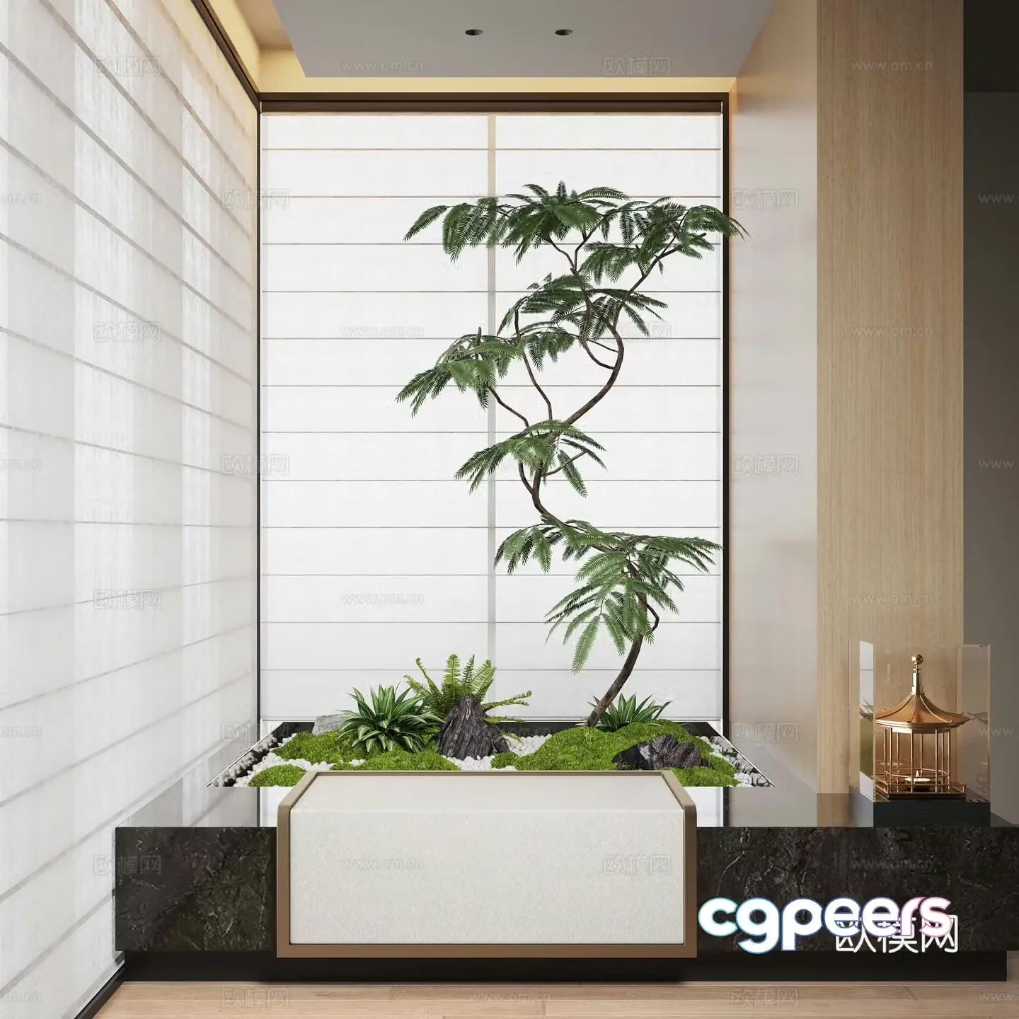 Modern interior landscape landscaping moss landscape landscape sketch plant landscape 3d model