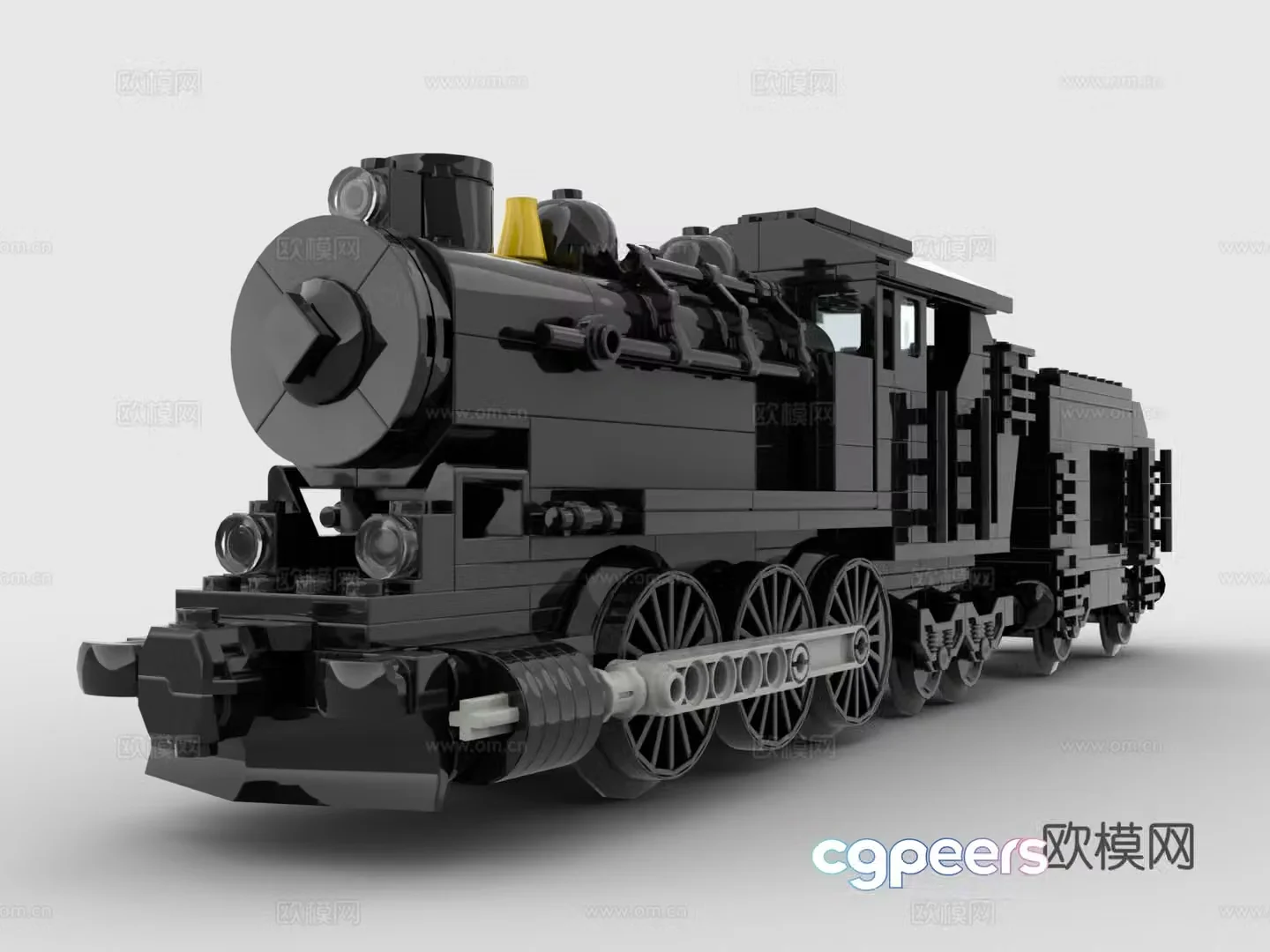 Lego LEGO toys building blocks train steam train retro train high-speed rail 3d model