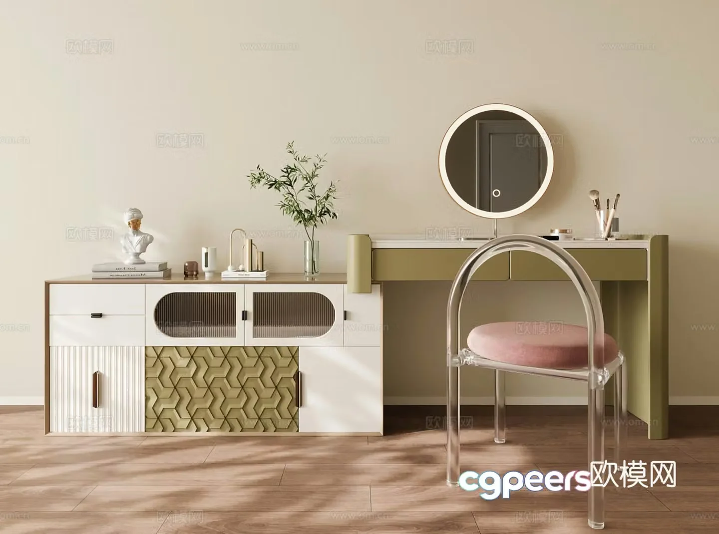 Modern dressing table 3d model