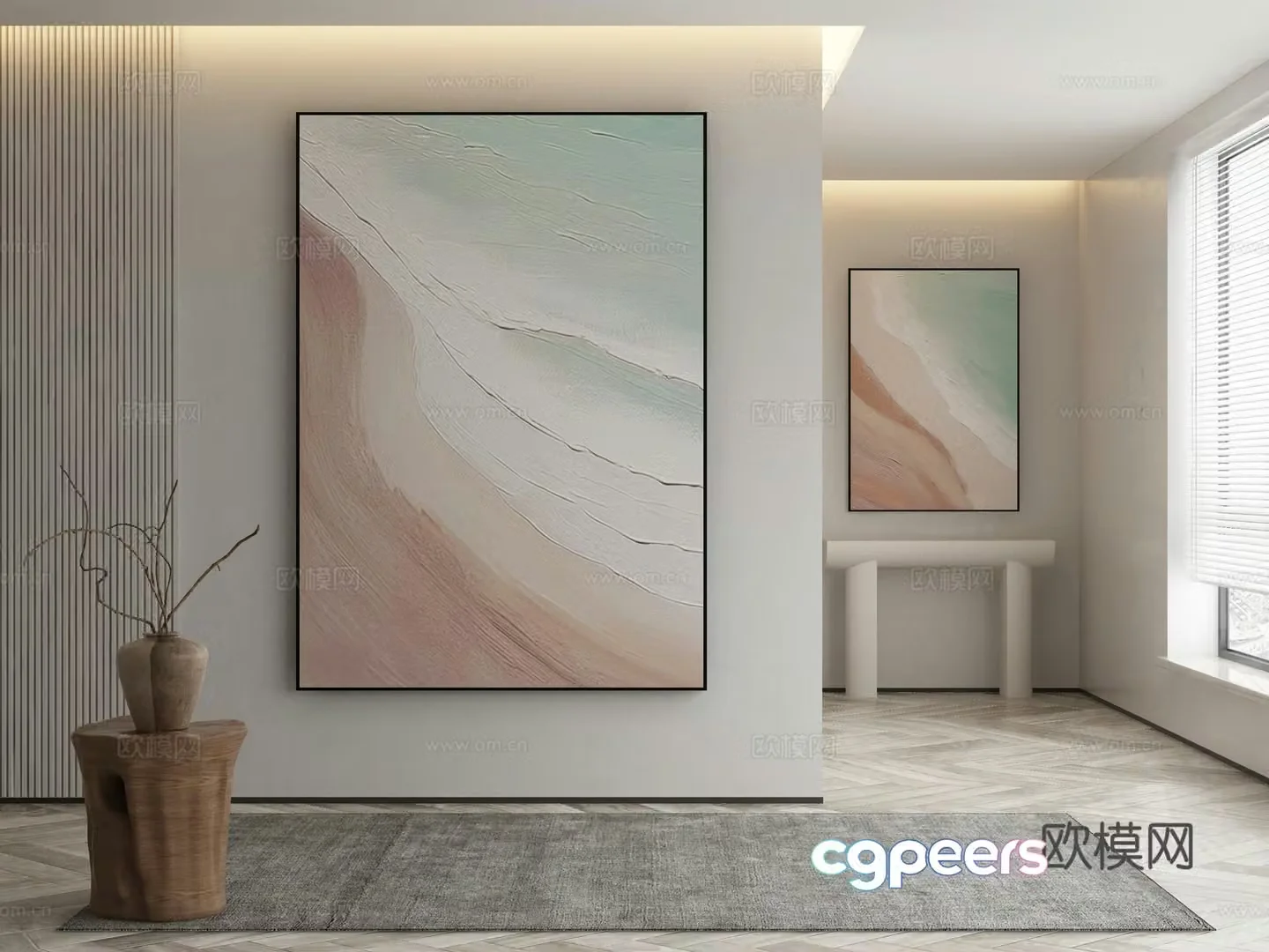 Wasabi hanging painting oil painting 3d model
