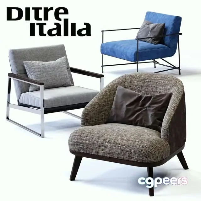 3ds Max Free – Ditre Italia Armchairs Set