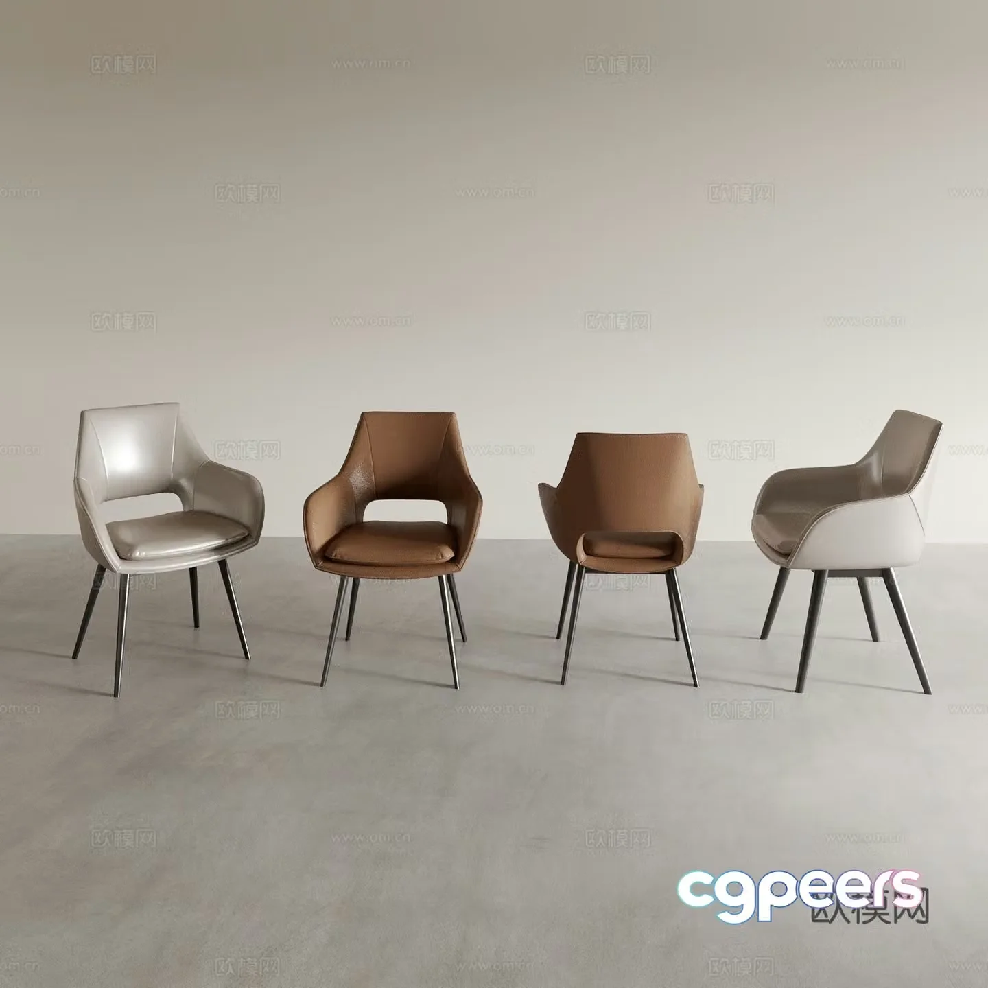 Dining chair tea chair leisure chair coffee chair 3d model