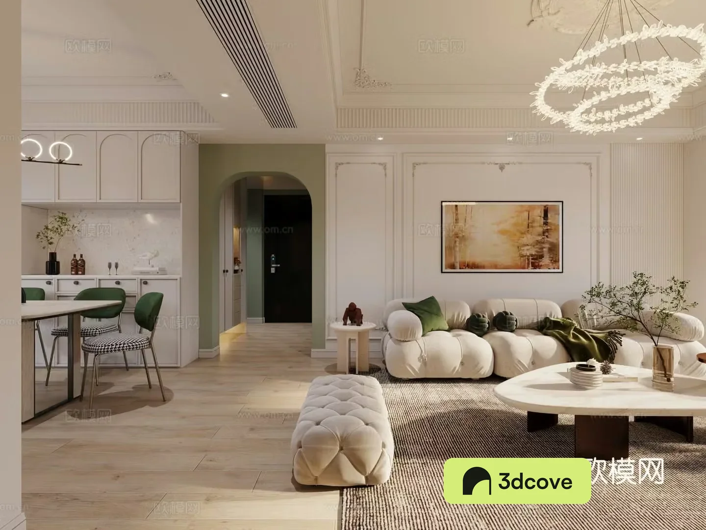 French living and dining room
