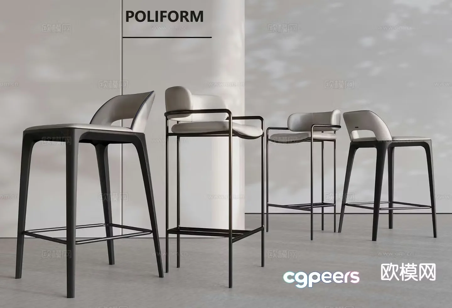 bar stool bar stool high stool 3d model