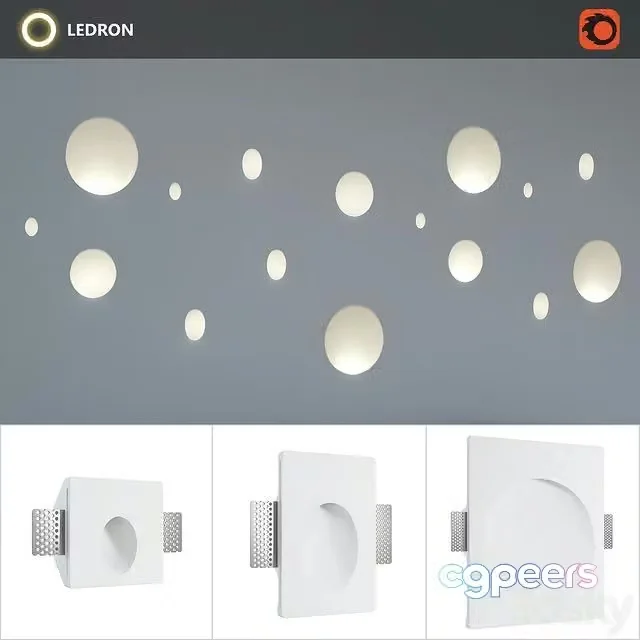 3ds Max Free – A series of plaster lamps Ledron
