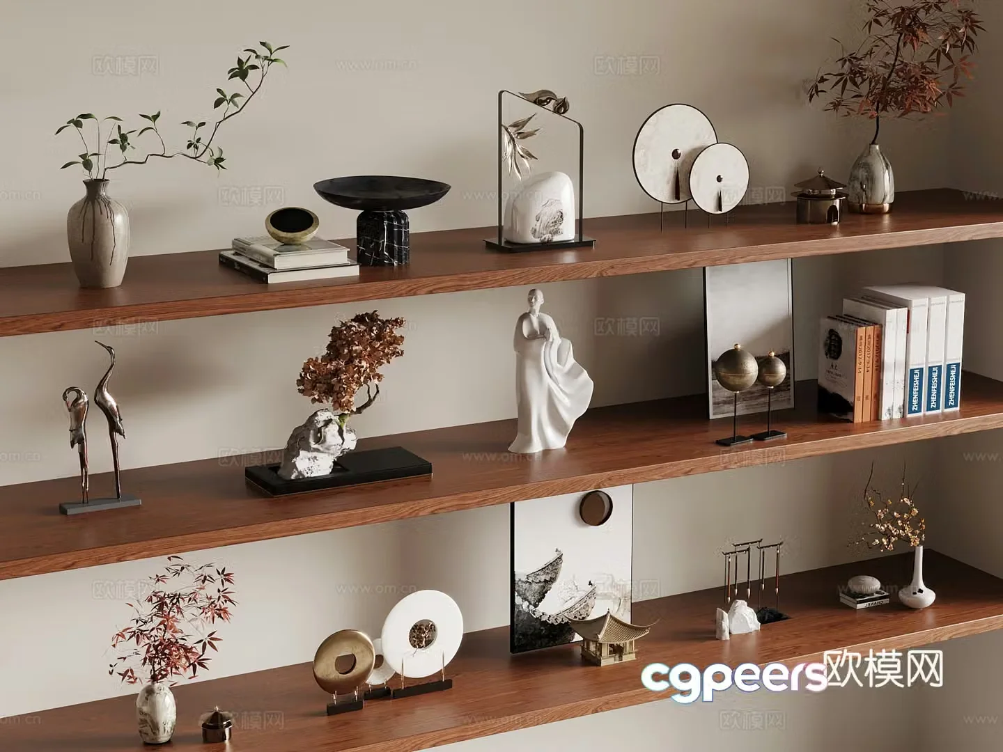 New Chinese style decorative ornaments 3D model
