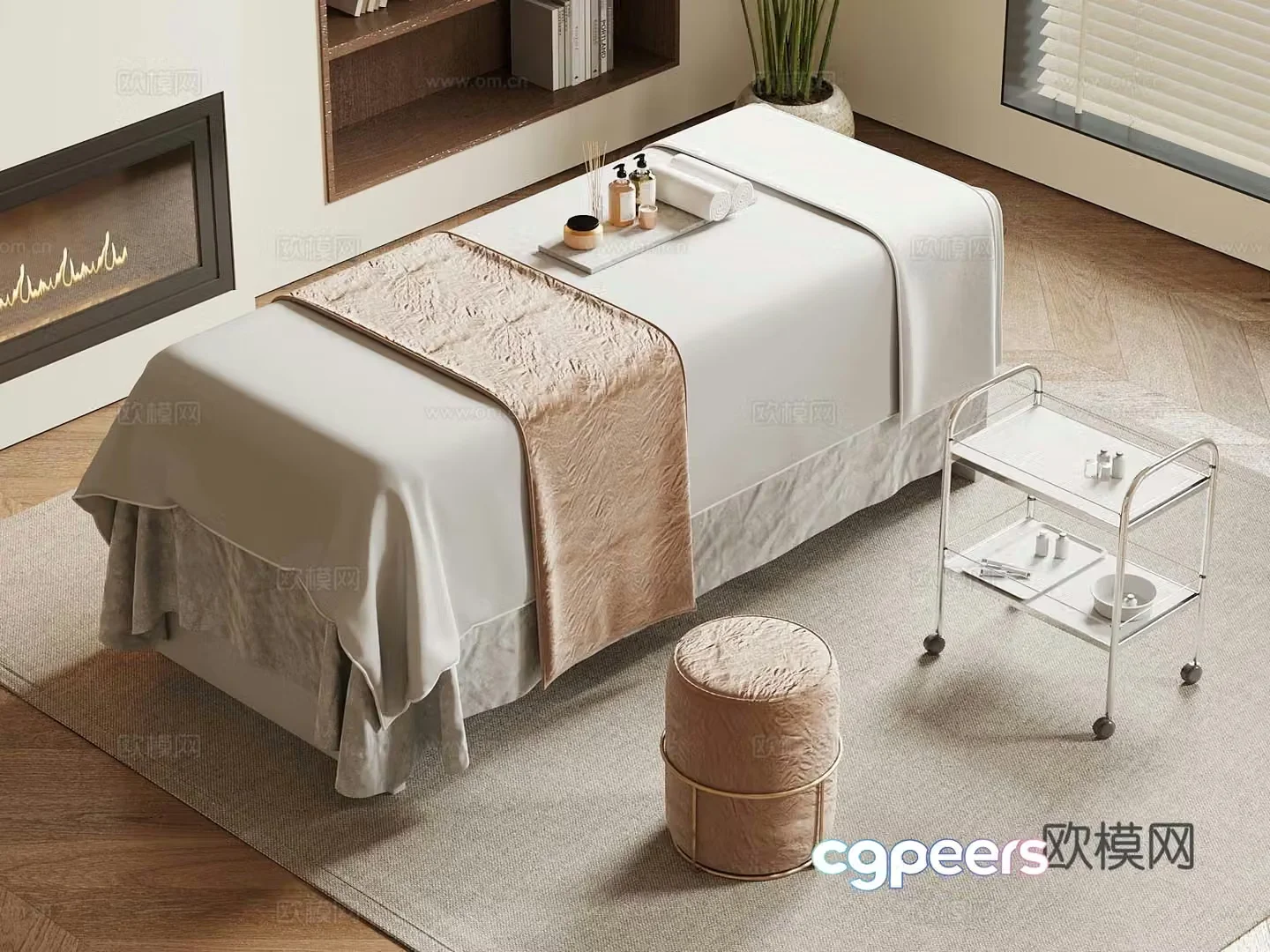 Modern massage bed beauty bed 3d model