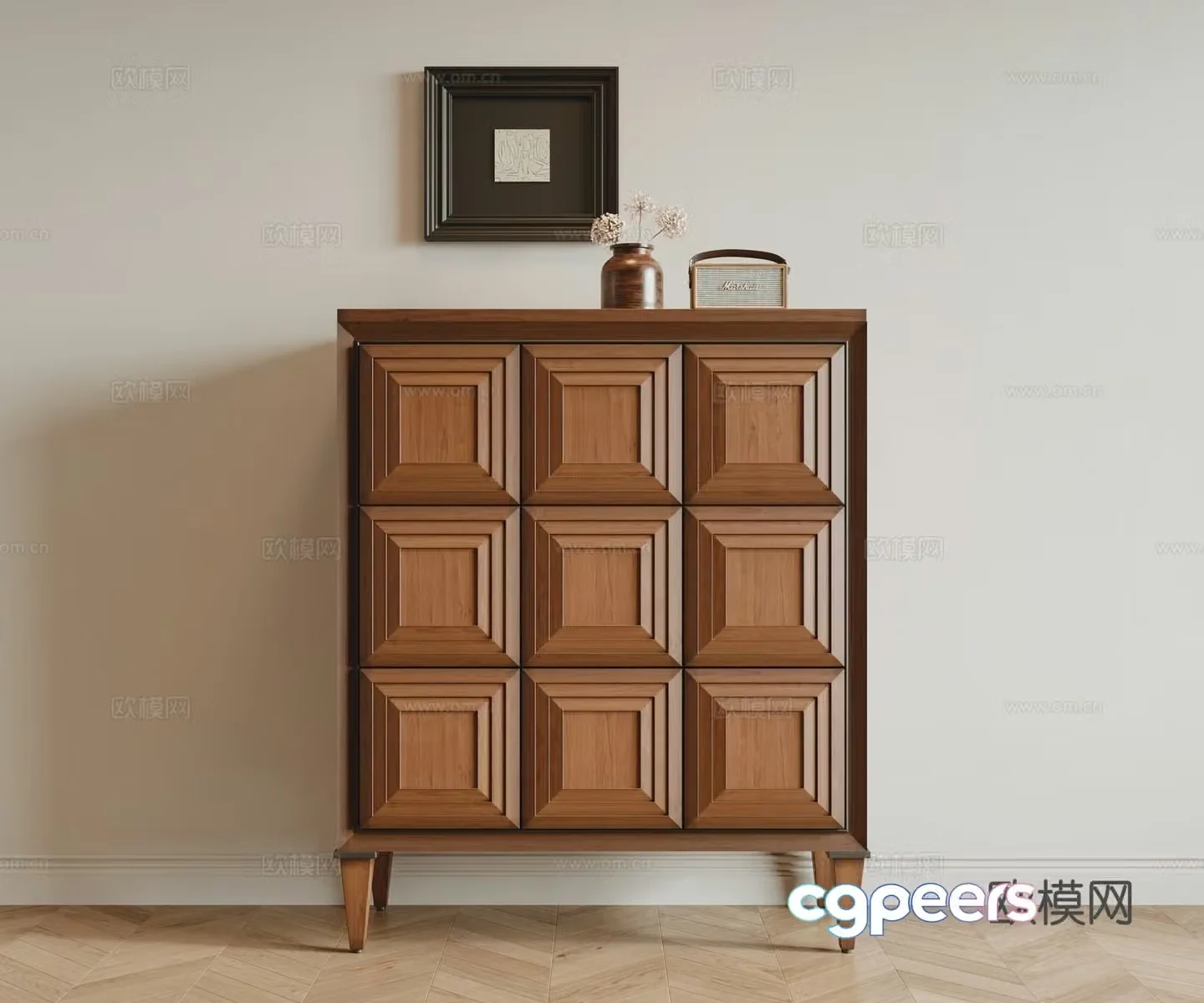 Medieval style entrance cabinet 3D model