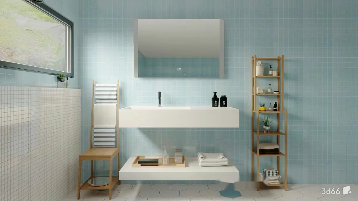 Modern Bathroom Vanity 3D Model – 23374 – VRAY Render