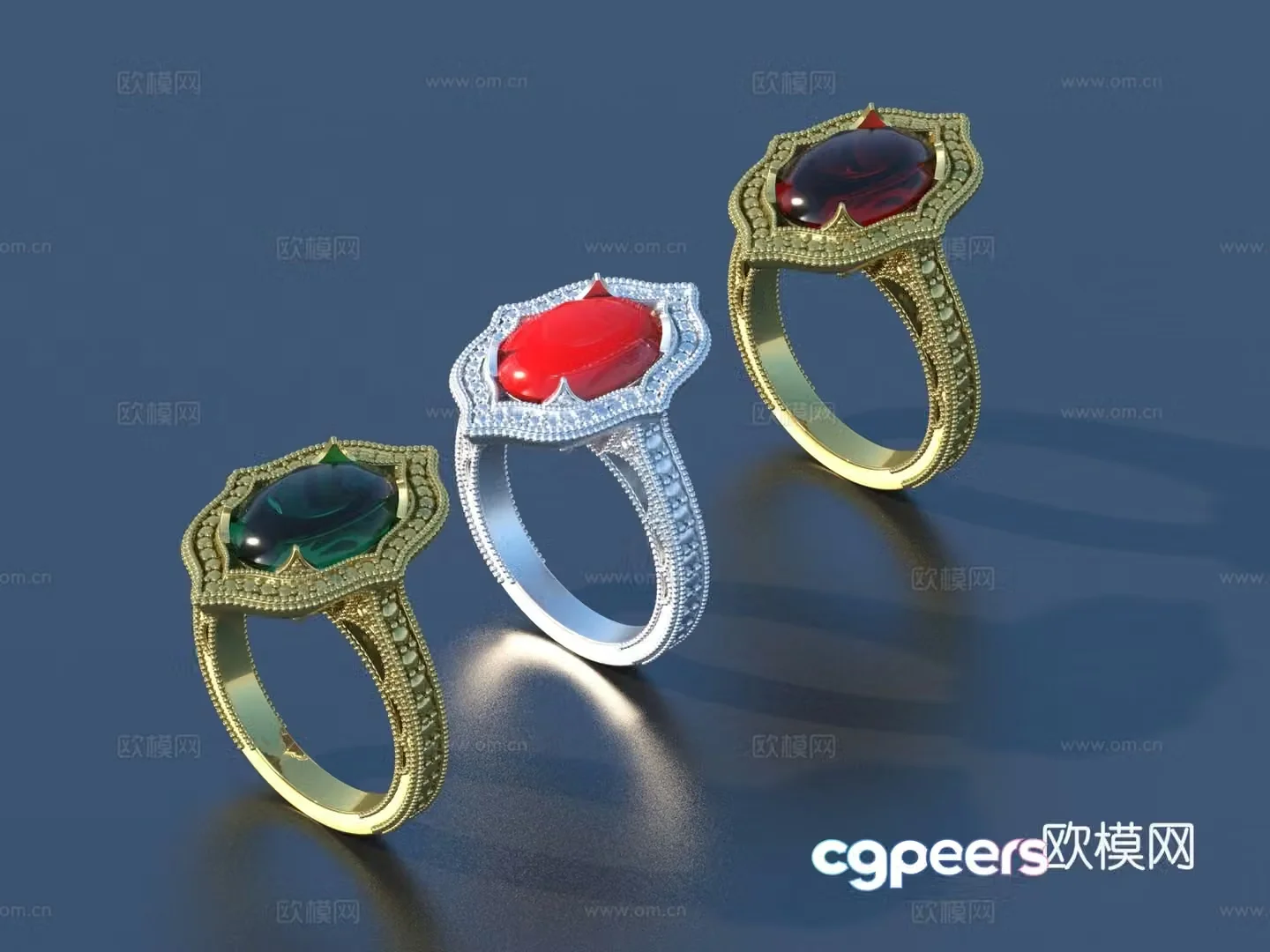 Ring Diamond Ring Gem Ring Gold Ring Silver Ring Jewelry 3D Model