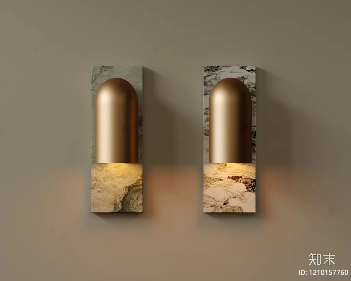 Gold Light Fixture 3D Model – 17867 – VRAY Render