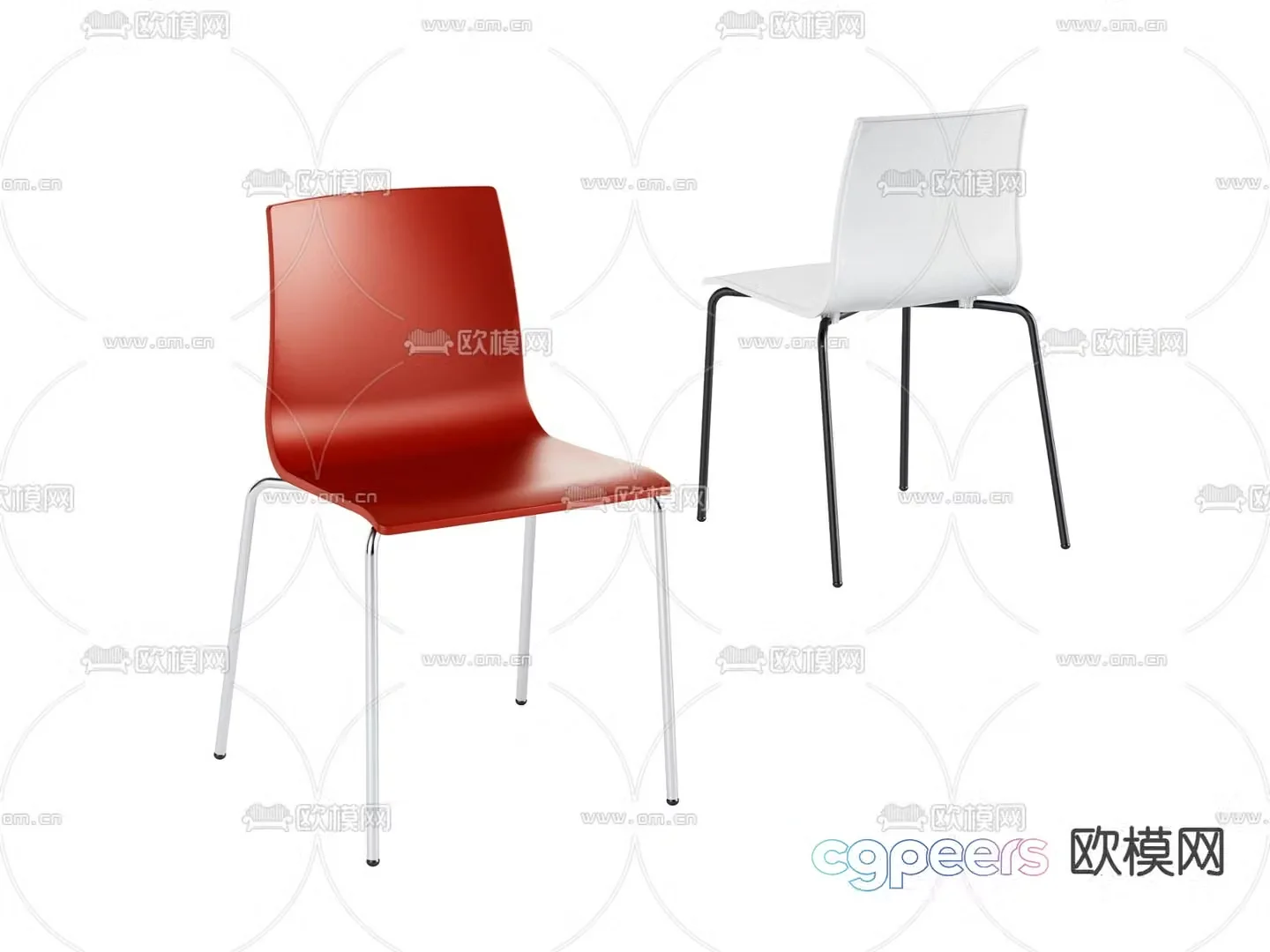 Modern chair dining chair 3d model