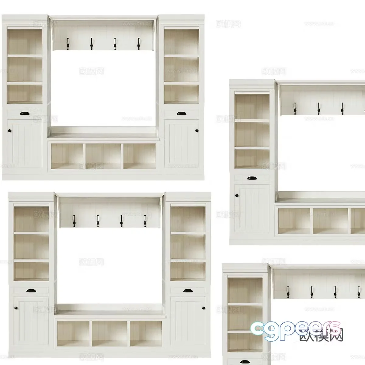 Nordic bookcase 3d model