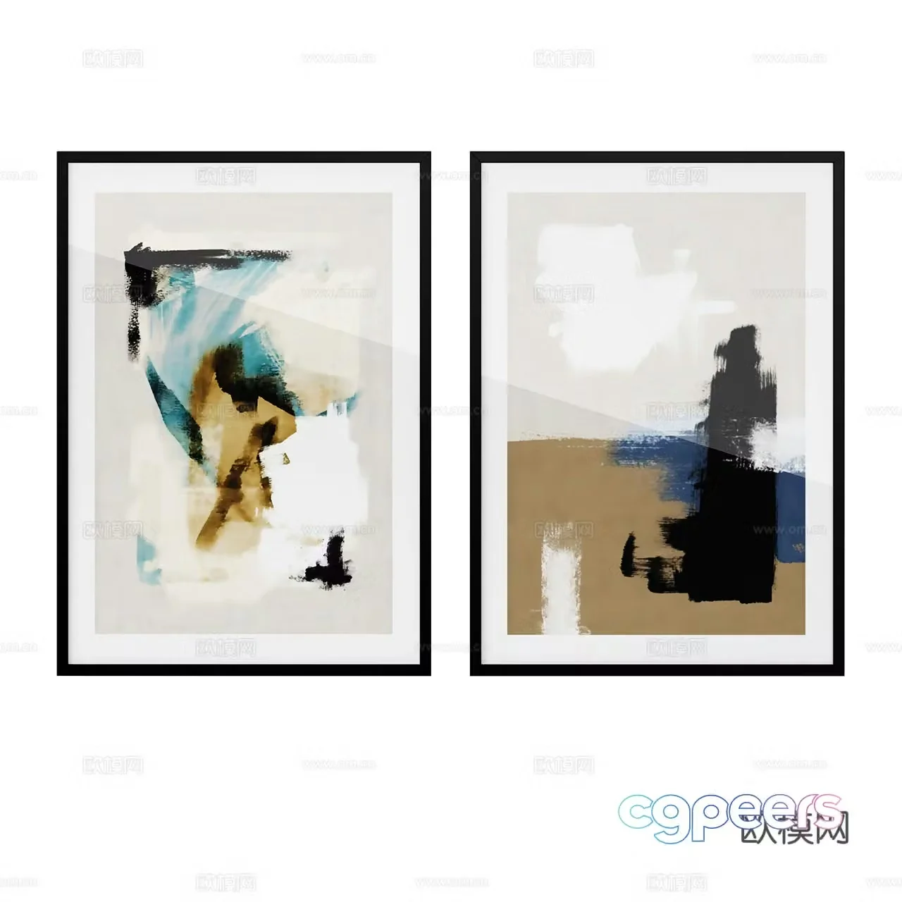 Desenio Modern hanging paintings Decorative painting Art painting Abstract painting Nordic painting 3d model