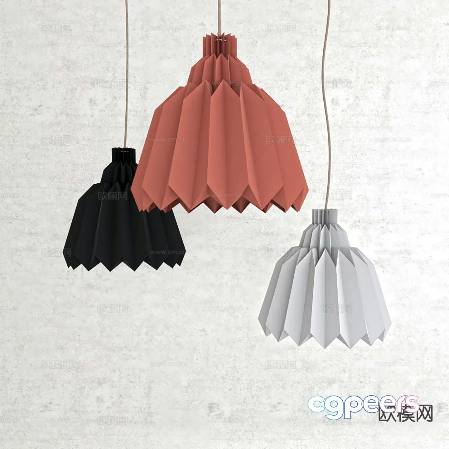 Modern art chandelier indoor chandelier 3d model