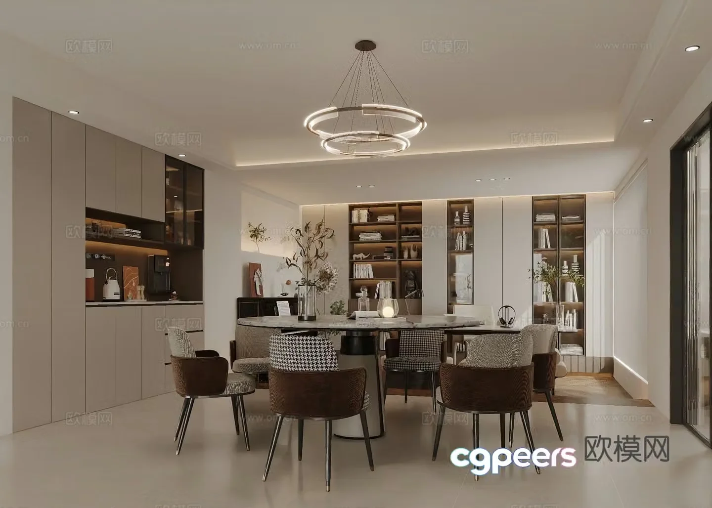 Modern restaurant study 3d model