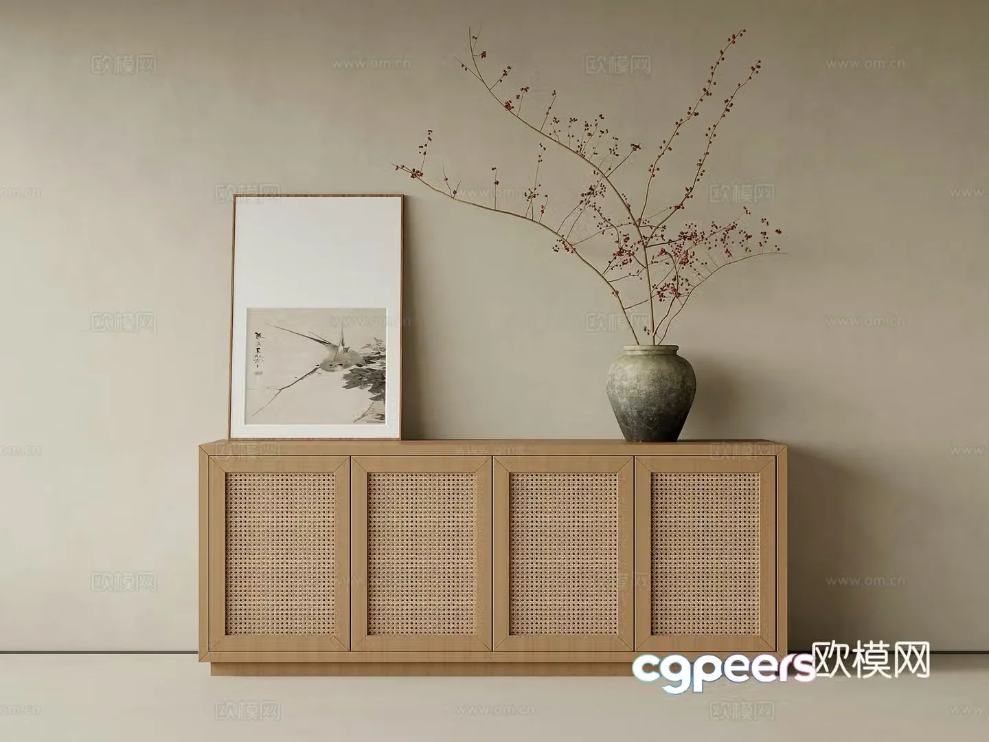 Entrance Cabinet Jijifeng Entrance Cabinet Side Cabinet Floor Cabinet Low Cabinet 3D Model