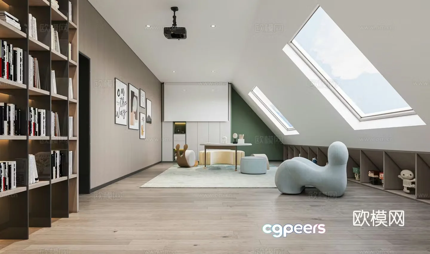 Modern children’s activity room 3d model